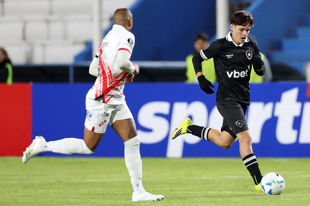Jogadores do Botafogo celebram gol contra o Cruzeiro no Nilton Santos