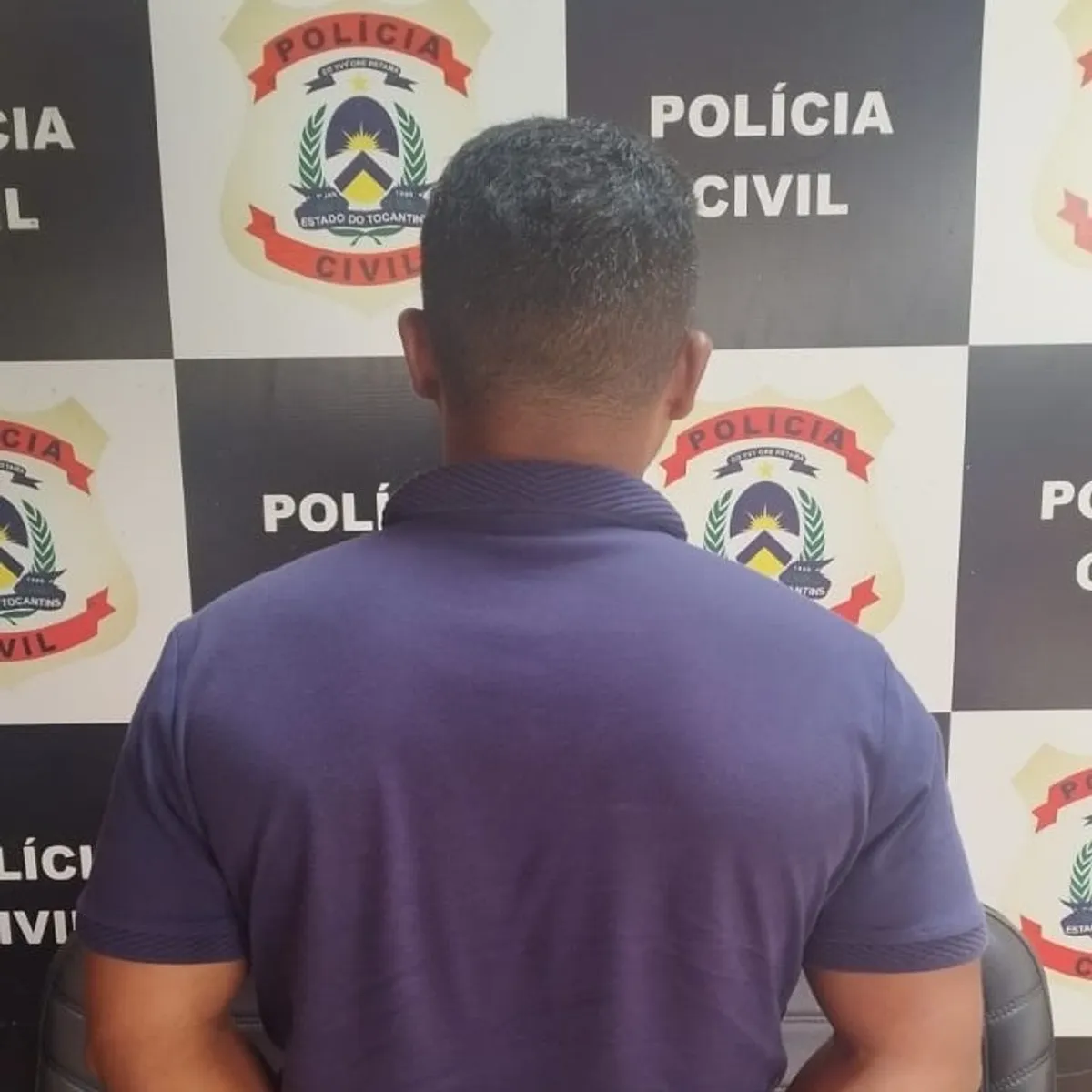 Polícia Civil prendendo suspeito de agressão à ex-companheira no Tocantins