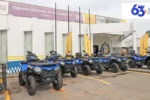 Governador Wanderlei Barbosa com autoridades e policiais na inauguração da sede do CRP-2 em Araguaína, com equipamentos de segurança em destaque