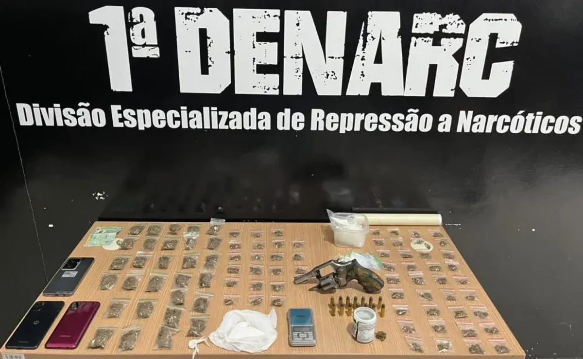 Drogas e arma de fogo apreendidas pela Polícia Civil em Palmas