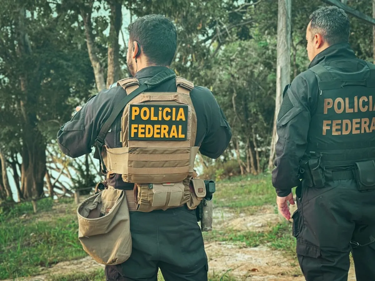 Agentes da Polícia Federal e da ANM em operação de desmantelamento de garimpo ilegal no Tocantins, com um suspeito preso e equipamentos apreendidos em uma área de impacto ambiental.
