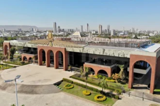 Profissionais atuando em diferentes setores de serviços em Tocantins, com infraestrutura moderna ao fundo, simbolizando o crescimento econômico do estado.