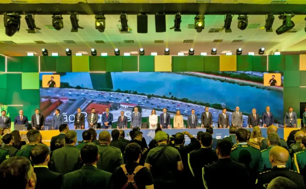 Autoridades de segurança pública, incluindo representantes do Tocantins, em debate na 2ª Conferência iLab Segurança 2026 em Brasília.