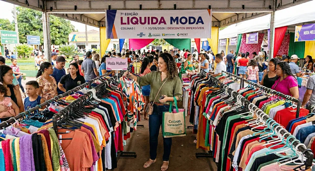 Público aproveita a Feira Liquida Moda em Colinas do Tocantins