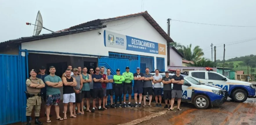 Oficiais da Polícia Militar do Tocantins e de São Paulo em visita institucional no Jalapão