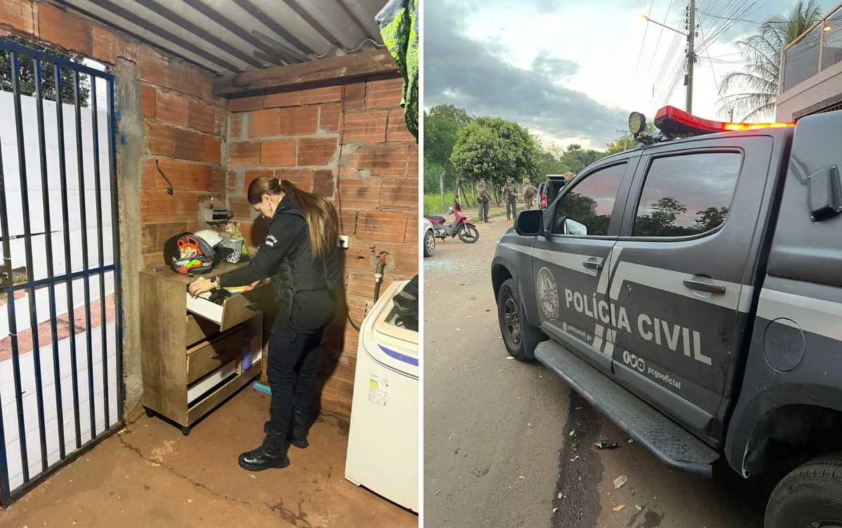 Dinheiro e documentos da Polícia Federal, simbolizando a Operação Narco Fluxo e o esquema de lavagem de dinheiro com criptoativos.