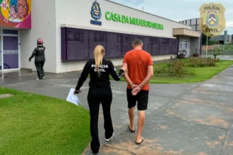 Emblema da Polícia Civil do Tocantins sobre documentos, simbolizando investigação de abuso infantil.