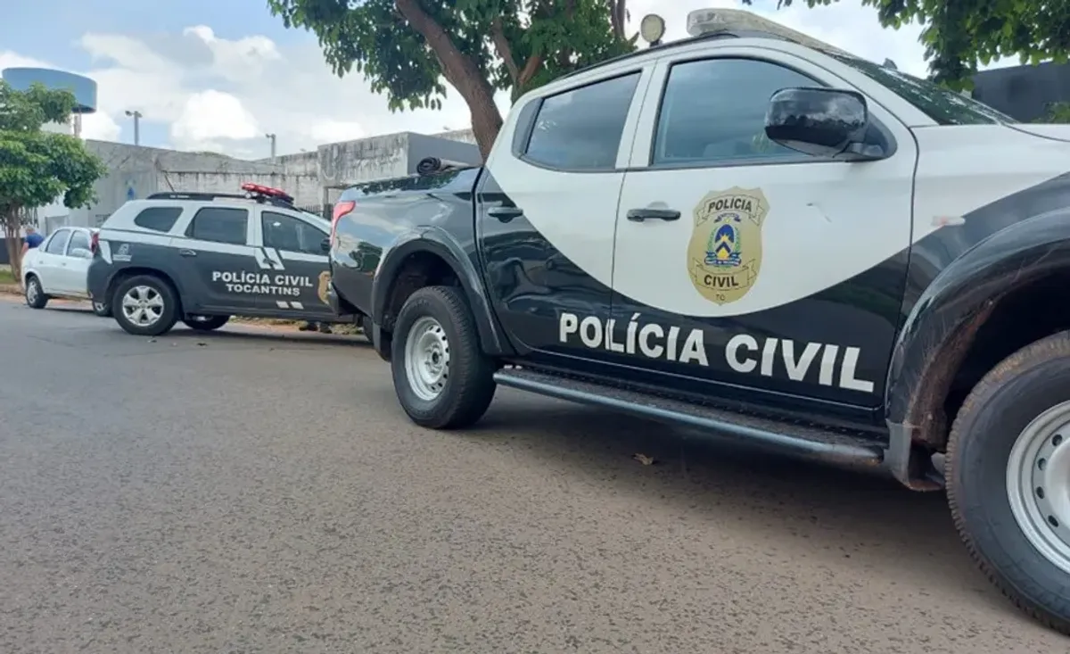 Fachada de delegacia de polícia em Campos Lindos, Tocantins