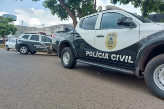 Viatura da Polícia Civil do Tocantins em patrulhamento na região de Araguatins.