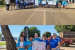 Estudantes de Guaraí distribuem panfletos sobre autismo em ação do Abril Azul